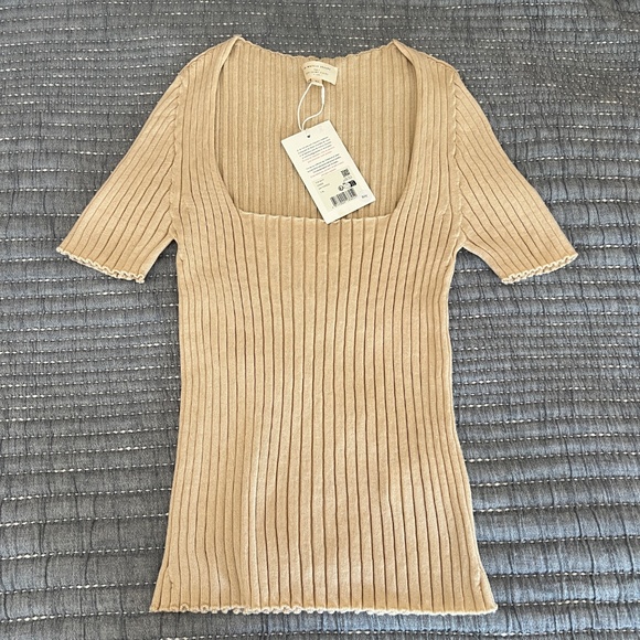 Sezane Remy Top Merino Wool Cotton NWT - Picture 3 of 6